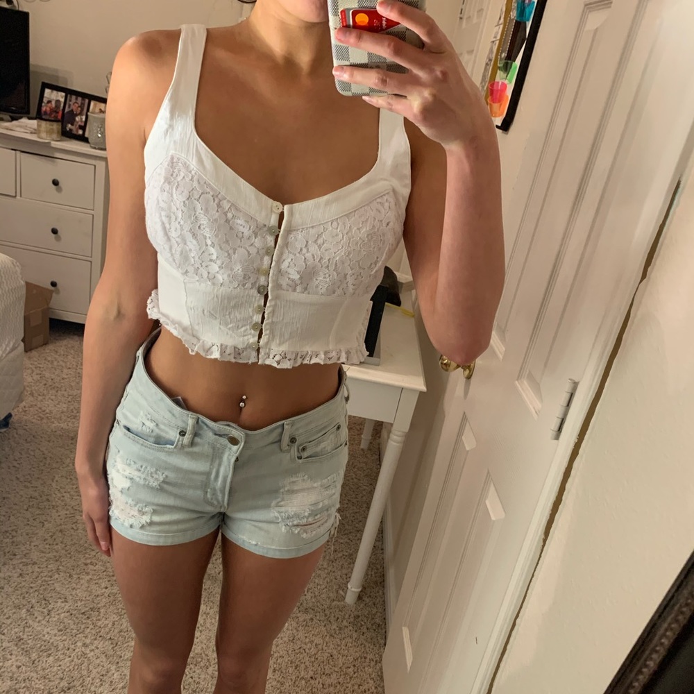 White Crop Top